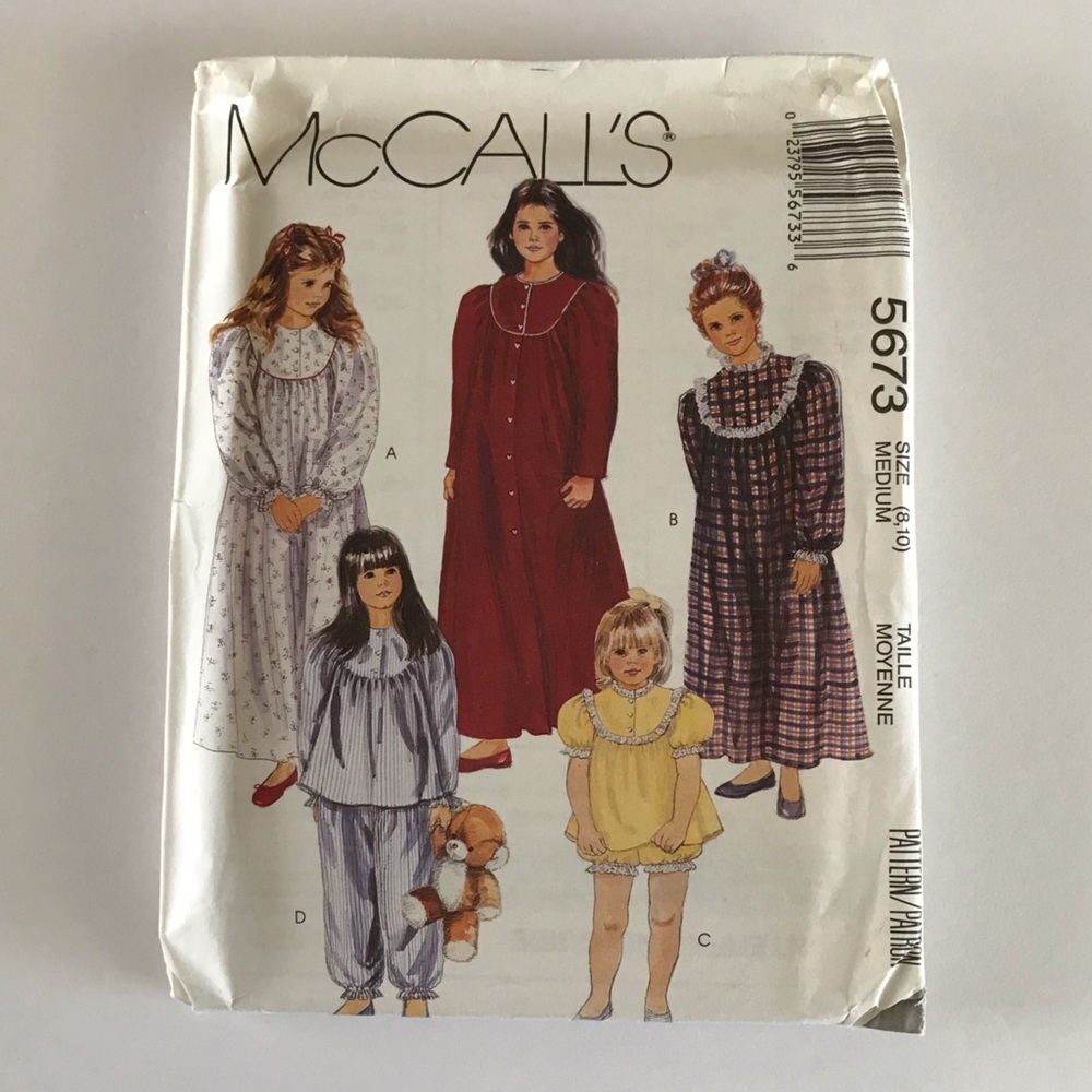 🧵3for12🧵 VTG McCall’s Pattern 5673 Child’s Sleepwear